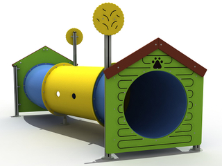 Outdoor Dog Park Crawl Tunnel Agility ชุดออกกำลังกายสำหรับสนามเด็กเล่น